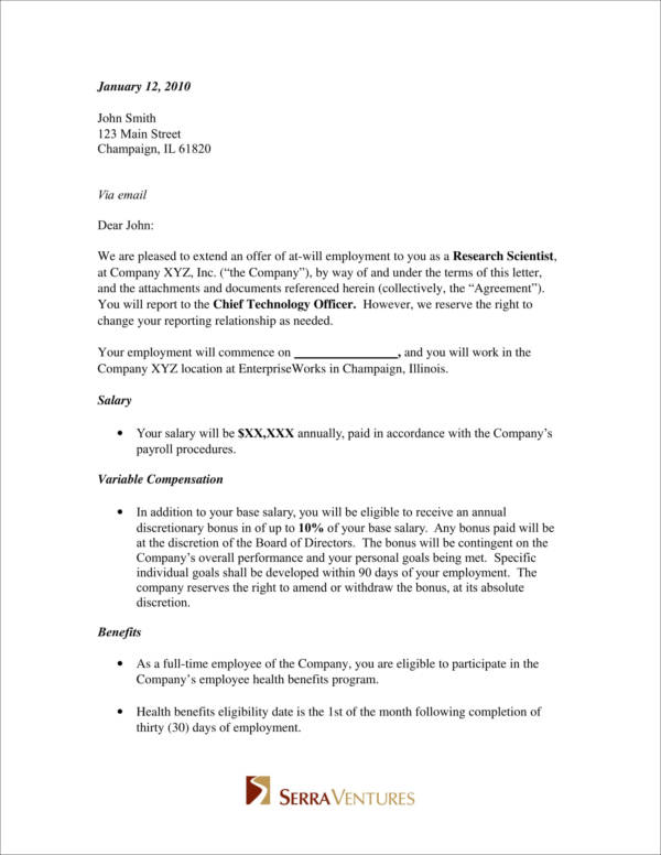 New Employee Offer Letter