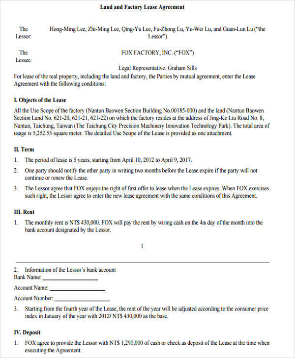 FREE 49+ Lease Agreement Formats & Templates in PDF MS Word Google Docs Pages