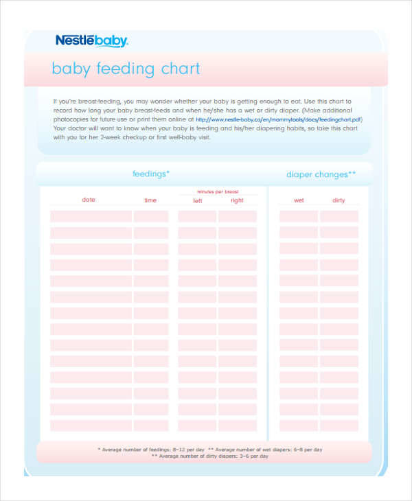 FREE 10+ Baby Chart Templates in PDF