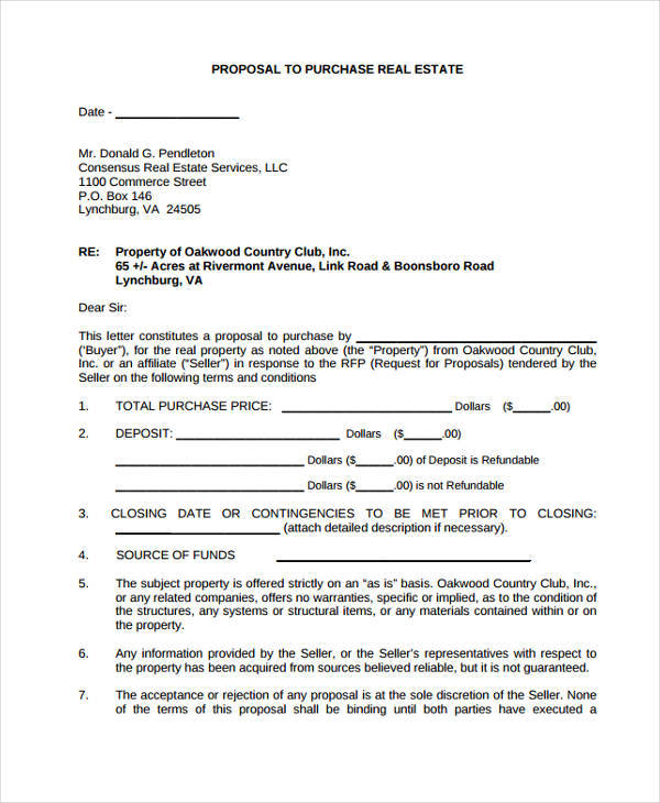 FREE 7+ Purchase Proposal Templates in Google Docs MS Word Pages PDF