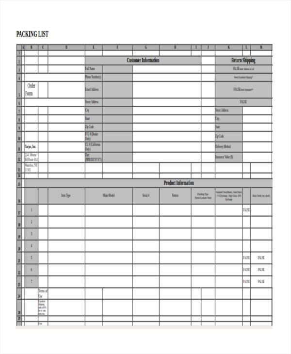 FREE 20+ List Samples in Excel