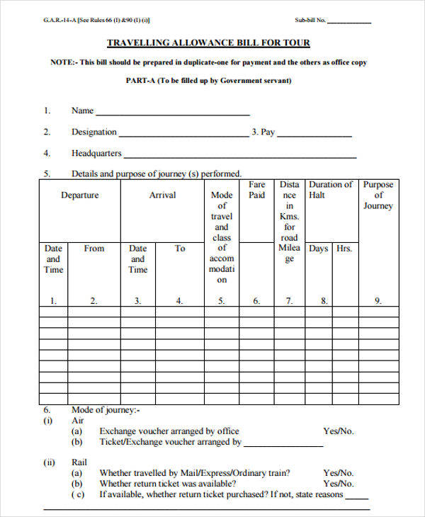 FREE 11+ Sample Travel Invoice Templates in PDF MS Word