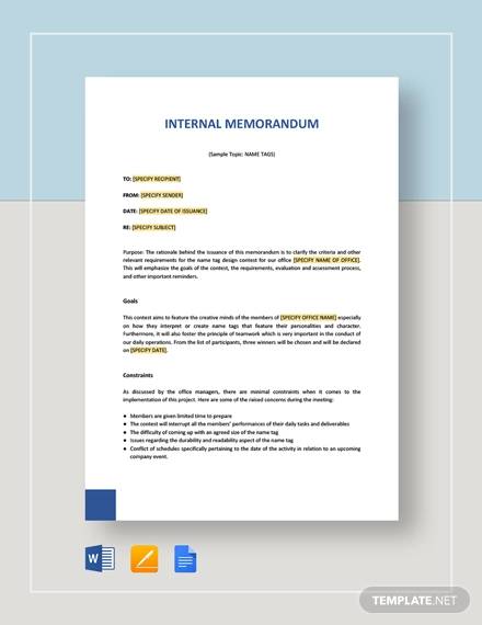 Free 11+ Internal Memo Templates In Ms Word | Pdf | Google Docs