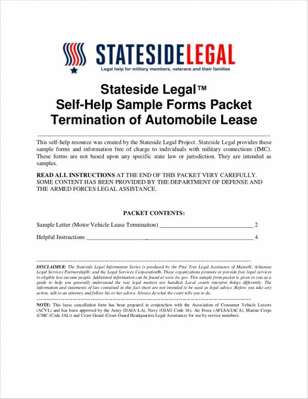 FREE 22+ Sample Lease Termination Letter Templates in MS Word PDF