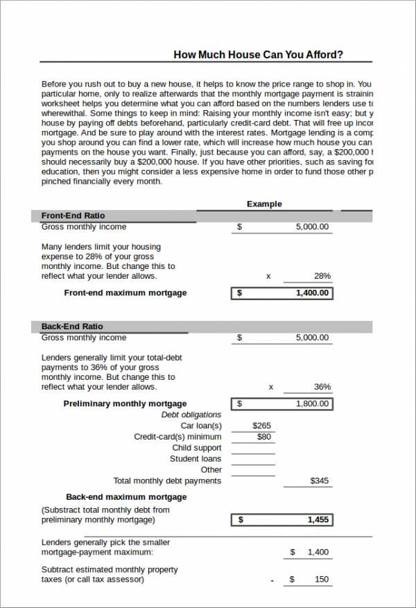 FREE 14+ Home Mortgage Calculator Samples & Templates in Excel Format