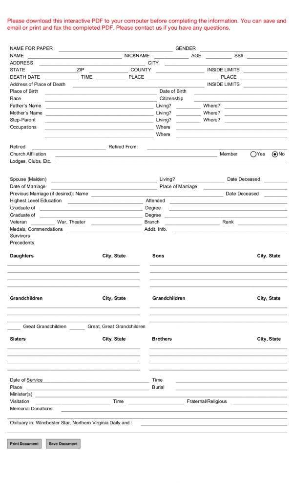 FREE 13+ Biography Worksheet Templates in PDF MS Word
