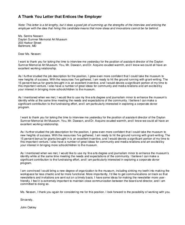 Thank You Letter For Interview Invitation