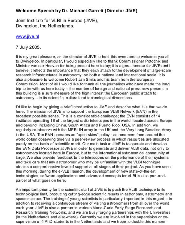 sample of a good speech