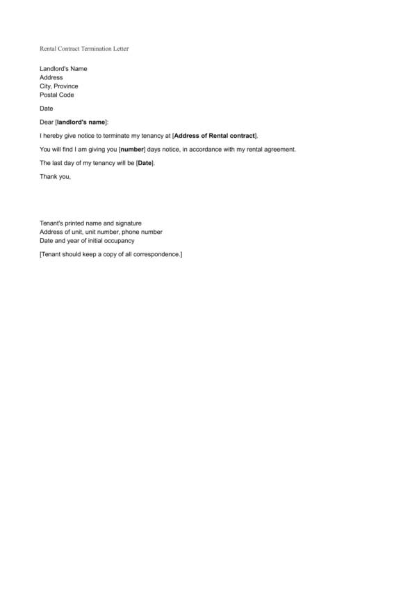 FREE 41+ Contract Termination Letter Templates in MS Word PDF