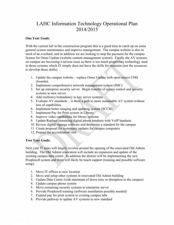 FREE 9+ IT Operational Plans PDF