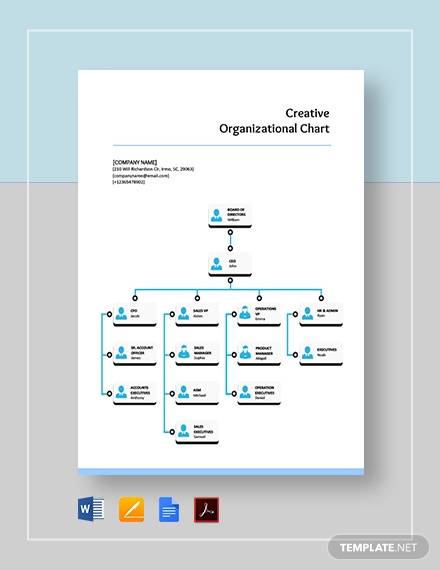 FREE 27+ Sample Organizational Chart Templates in PDF | MS Word | Excel