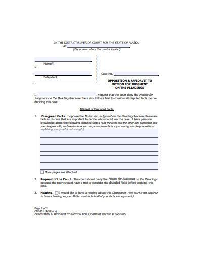 FREE 10+ Motion for Judgement Samples in PDF | MS Word