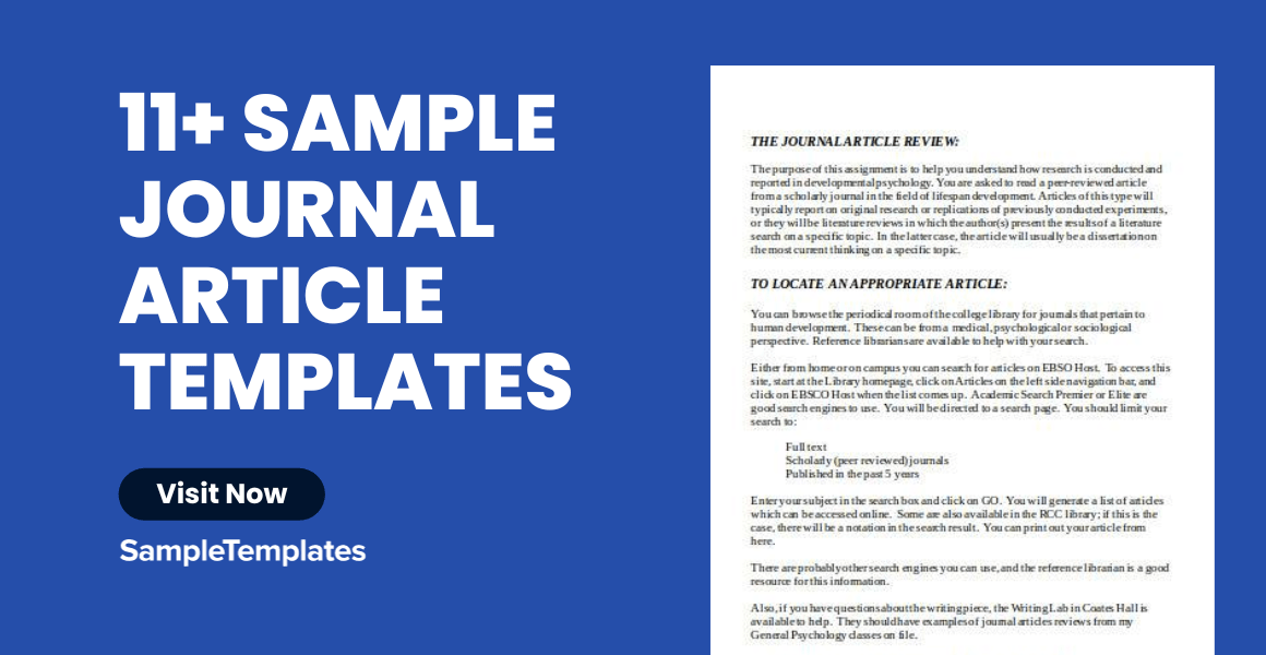 FREE 11+ Journal Article Samples in MS Word Google Docs PDF