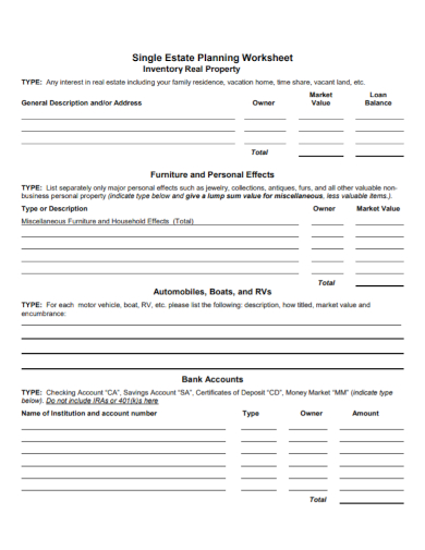 FREE 10+ Estate Inventory Worksheet Samples in PDF | DOC