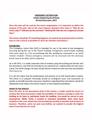 Free 10+ Church Emergency Action Plan Samples In Ms Word | Google Docs | Apple Pages | Pdf