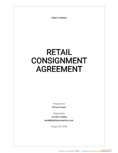 FREE 9+ Retail Consignment Agreement Samples in MS Word | Google Docs