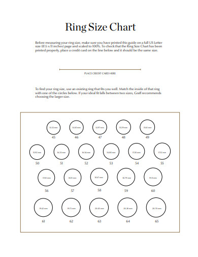 FREE 10+ Ring Size Chart Samples in PDF | Google Docs