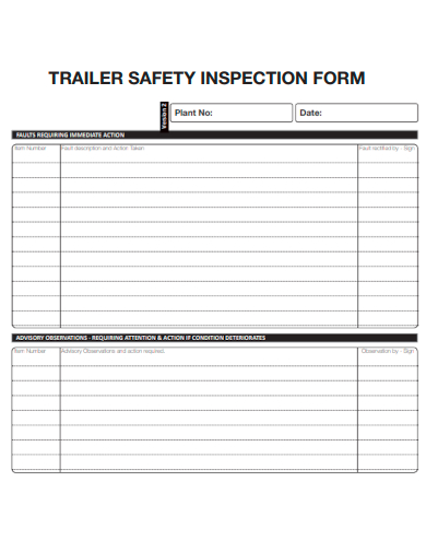 FREE 10+ Trailer Inspection Form Samples in PDF