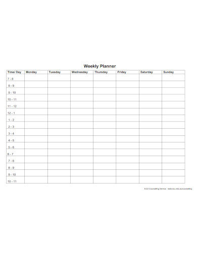 FREE 10+ 7 Day Weekly Schedule Samples in PDF