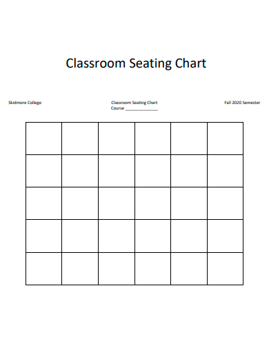 Seating Chart Classroom Template