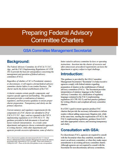 FREE 10+ Charter Samples in PDF