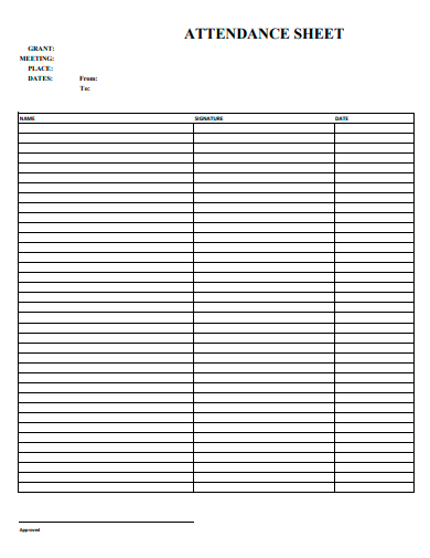 FREE 50+ Attendance Sheet Samples in PDF | MS Word