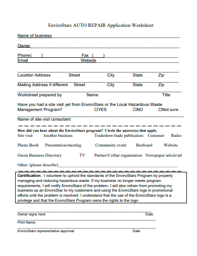 FREE 50+ Application Worksheet Samples in PDF | MS Word