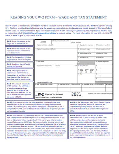FREE 17+ W2 Form Samples in PDF