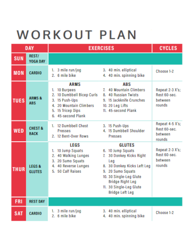 FREE 20+ Workout Plan Samples in MS Word | Google Docs | Pages | PDF
