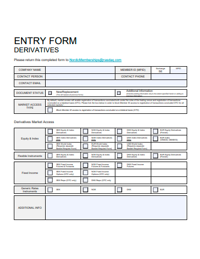 FREE 33+ Entry Form Samples in PDF | MS Word