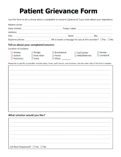 FREE 32+ Grievance Form Samples in Google Docs | MS Word | PDF