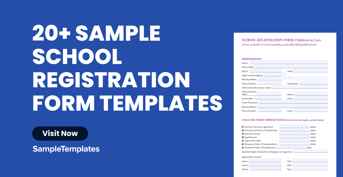 FREE 20+ School Registration Form Samples in MS Word Google Docs PDF