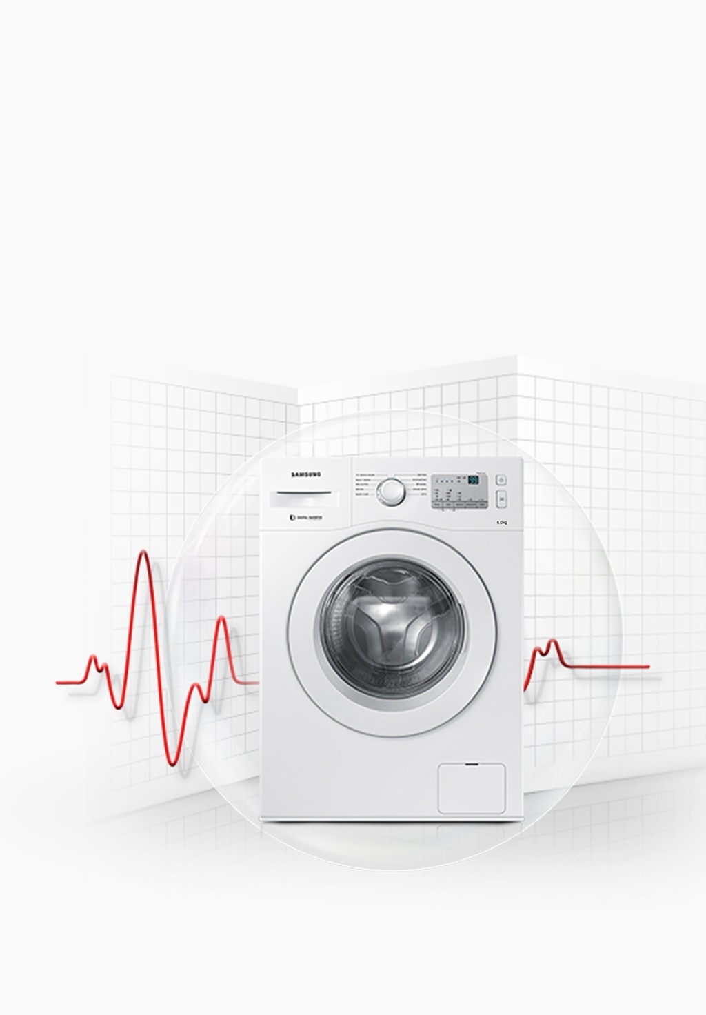 Samsung 6.0Kg Front Loading Washing Machine WW60M206LMA/TL
