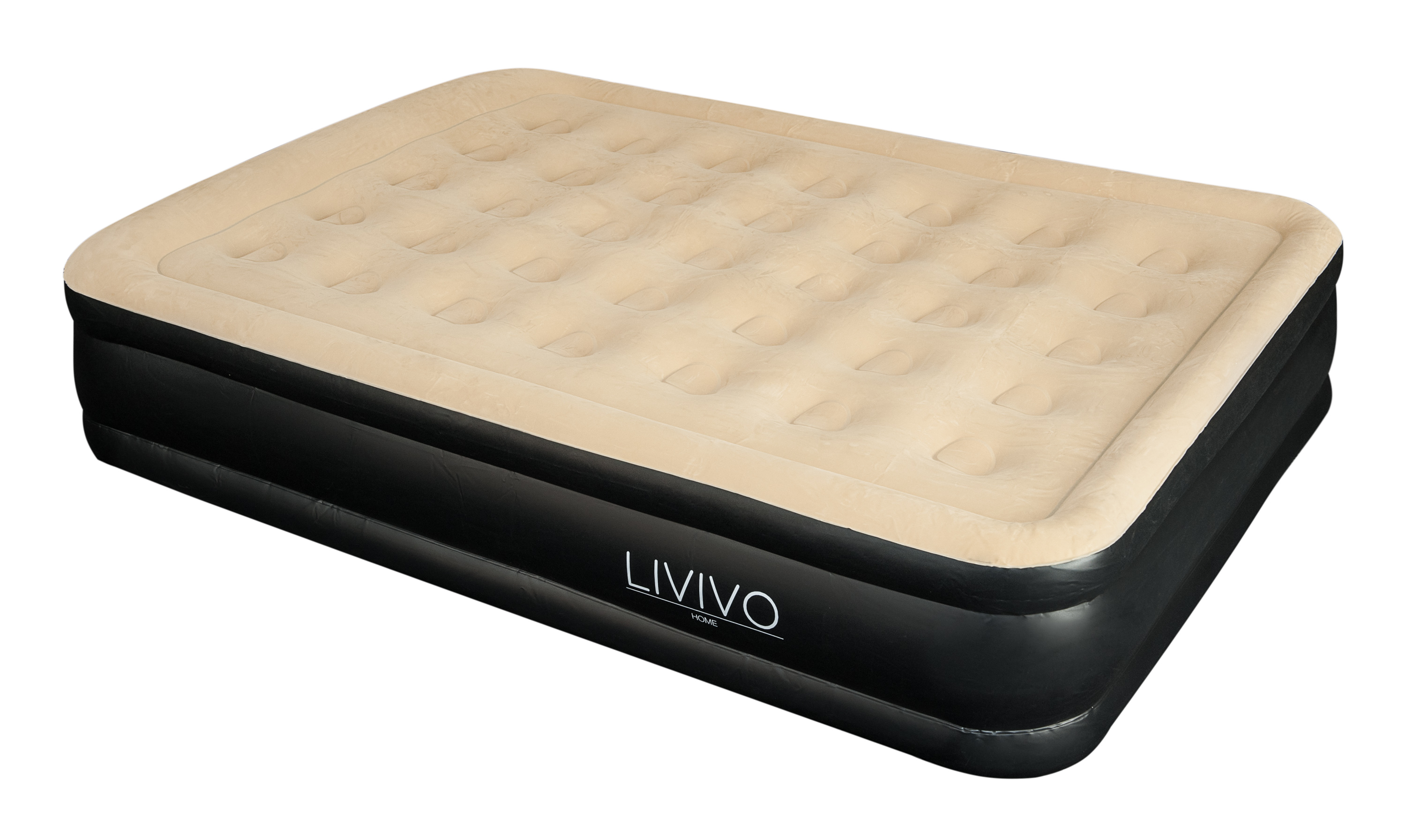 INFLATABLE DOUBLE HIGH RAISED AIR BED MATTRESS AIRBED W BUILT IN