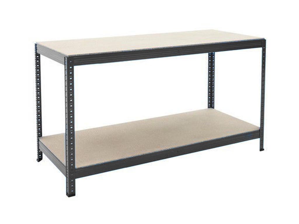 INDUSTRIAL HEAVY DUTY STEEL WORKBENCH TABLE SHELVING GARAGE SHED