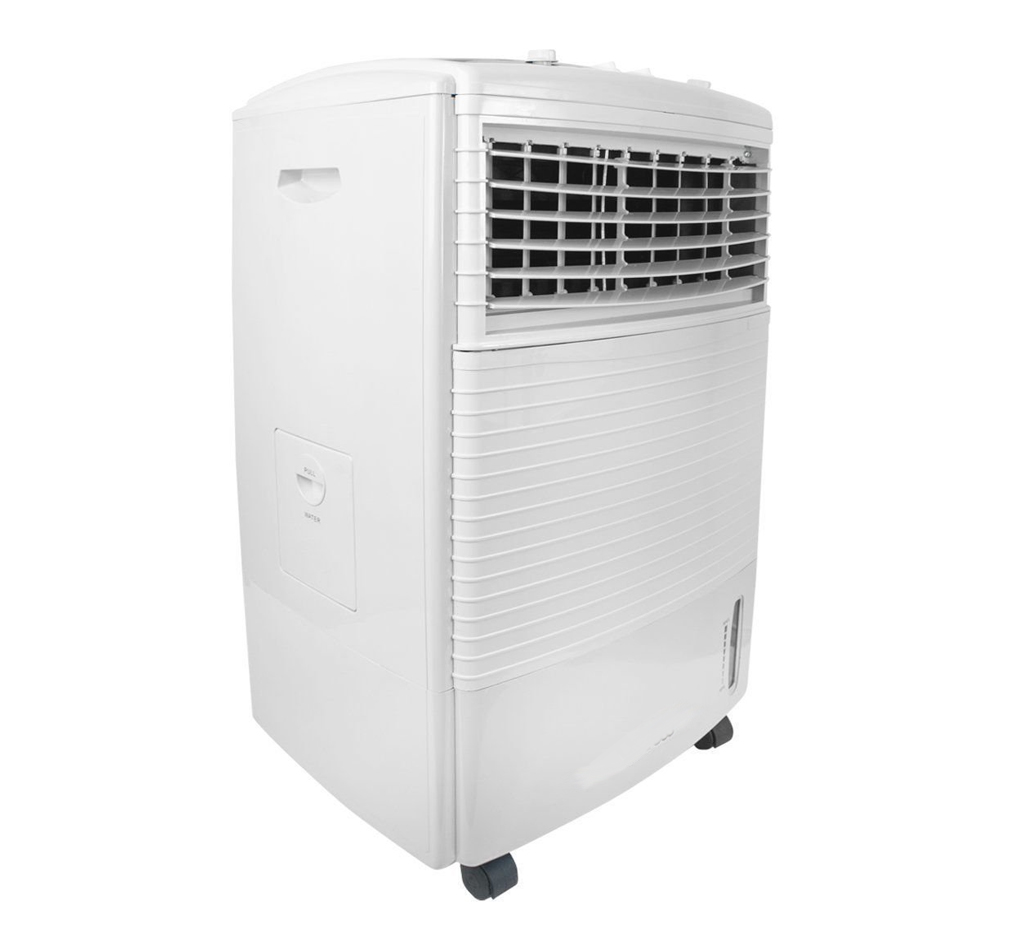 WHITE PORTABLE COLD AIR COOLER FAN EVAPORATION 3 SPEED OSCILLATING