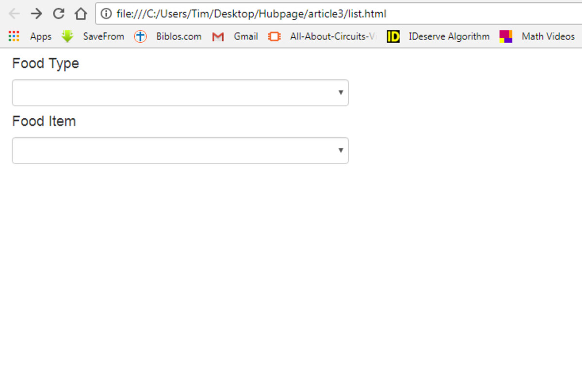 How to Populate Values in One HTML Dropdown List With Another Using