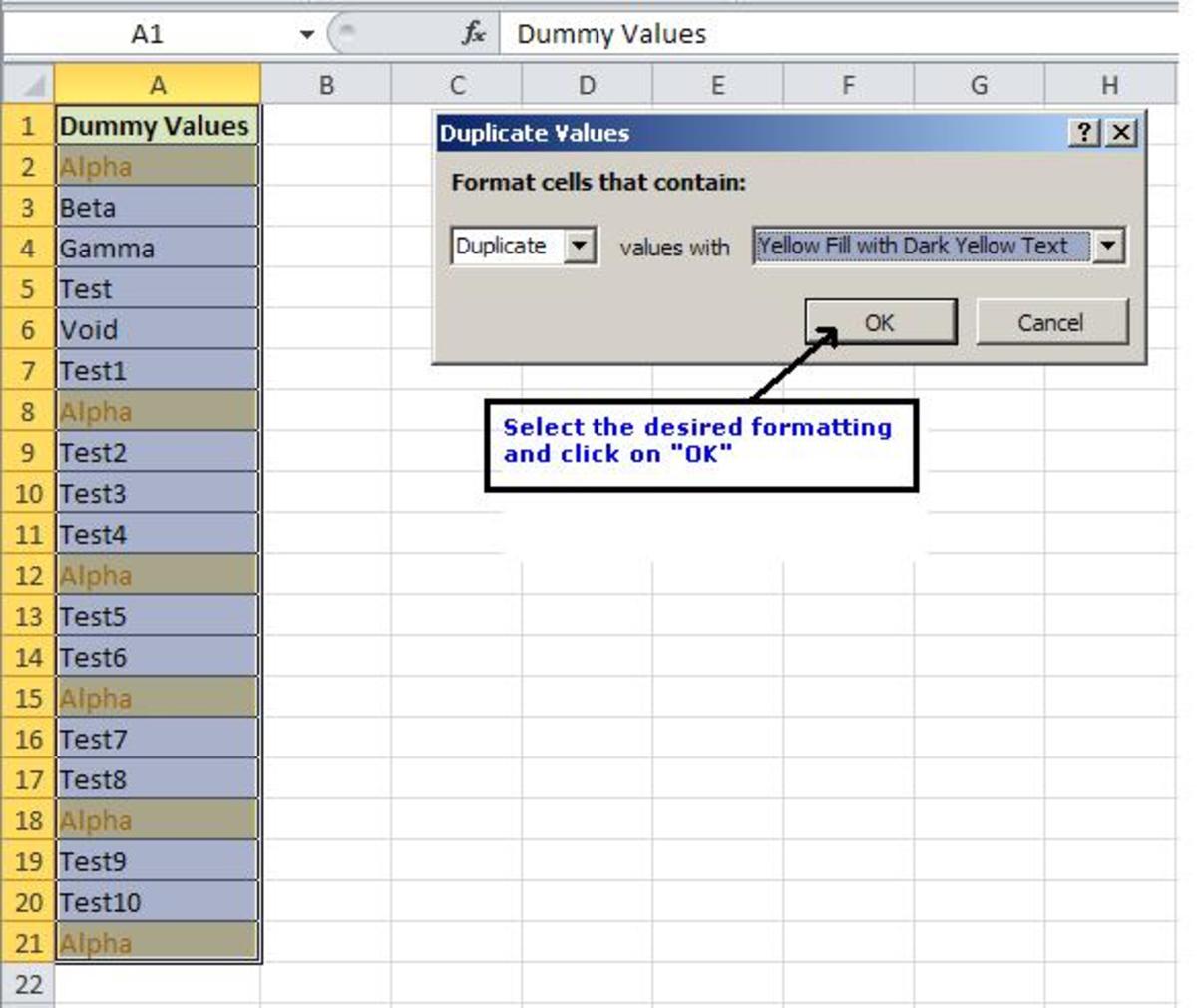 MS Excel Tutorial How to Highlight Duplicate Values in Microsoft Excel Without Deleting Them