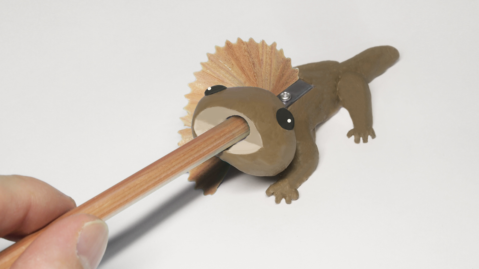 This Sharpener Turns Your Pencil Shavings Into A Cute Frilled Lizard