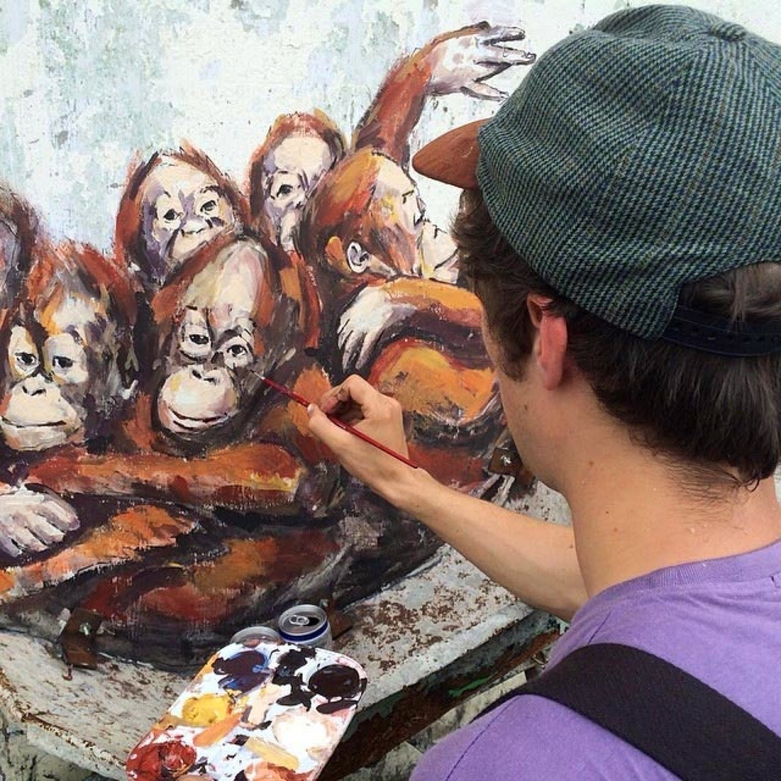 [PHOTOS] Ernest Zacharevic Hits Kuching With A "GreatApeScape"