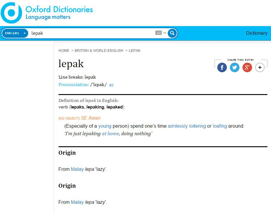 OMG, The Word 'Lepak' Is In The Oxford Dictionary