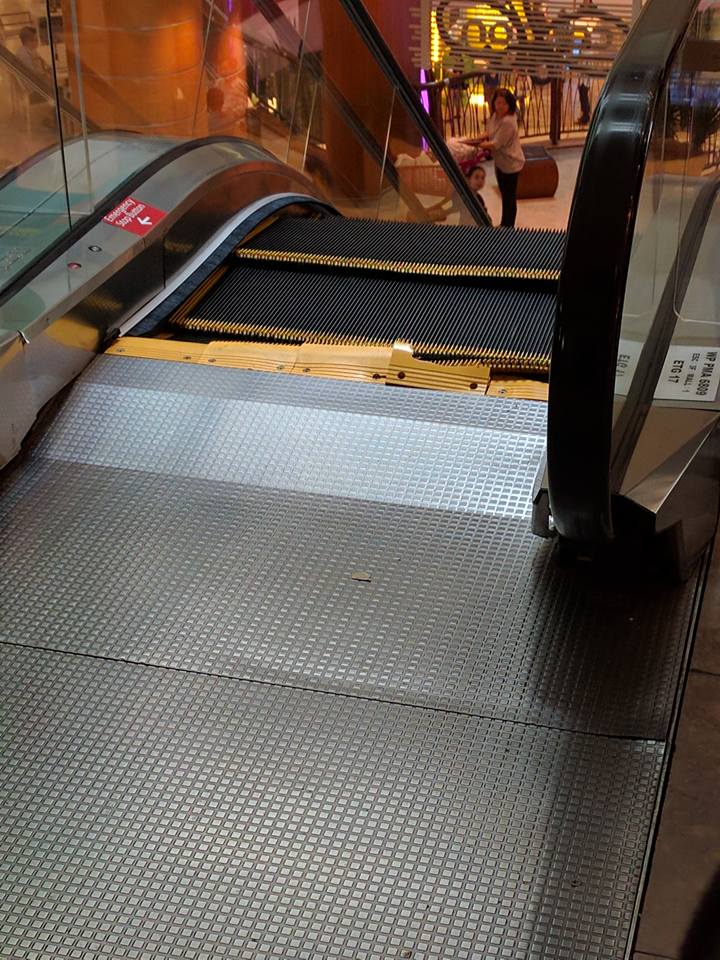 This Guy Was Almost "Swallowed" By An Escalator At The Gardens Mall