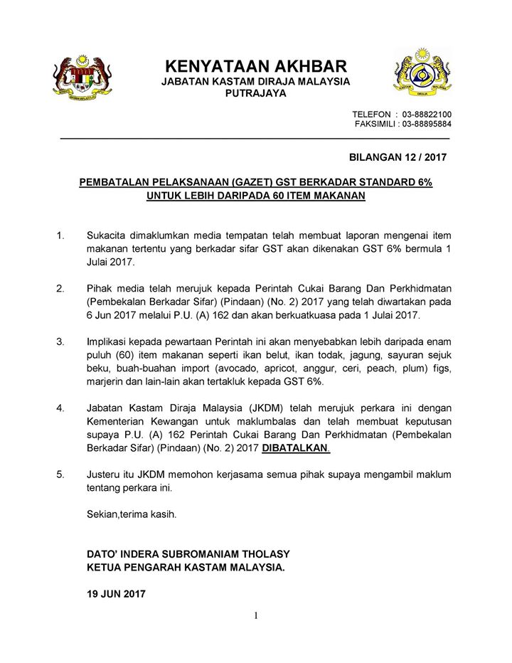 Jabatan Kastam Diraja Malaysia Gst