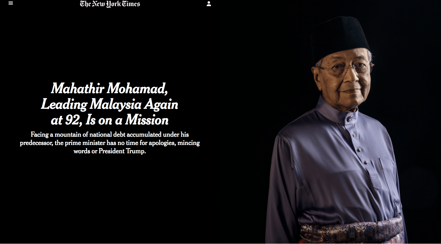 The New York Times Says Tun M Doesn't Have Time For
