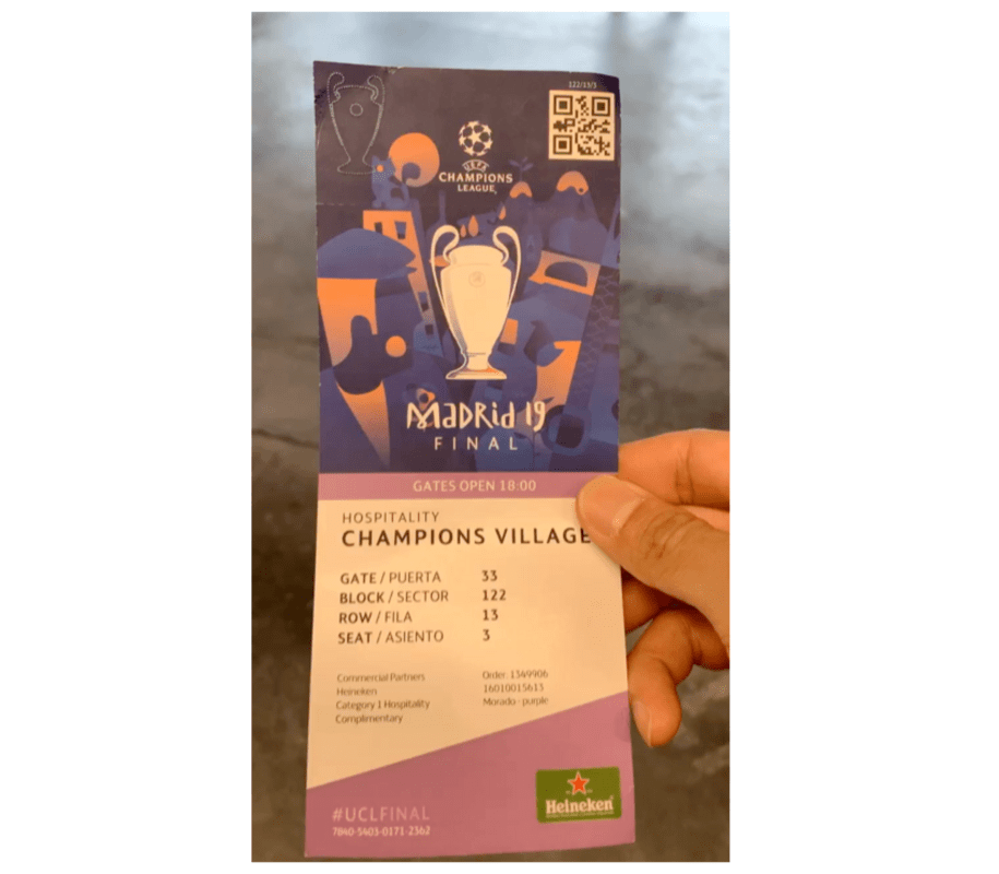Getting A Ticket To Watch The UEFA Champion League Finals In Madrid Was