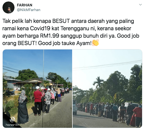 "Tunggu Kluster Kedai Ayam Lepas Ni" Netizen Bengang