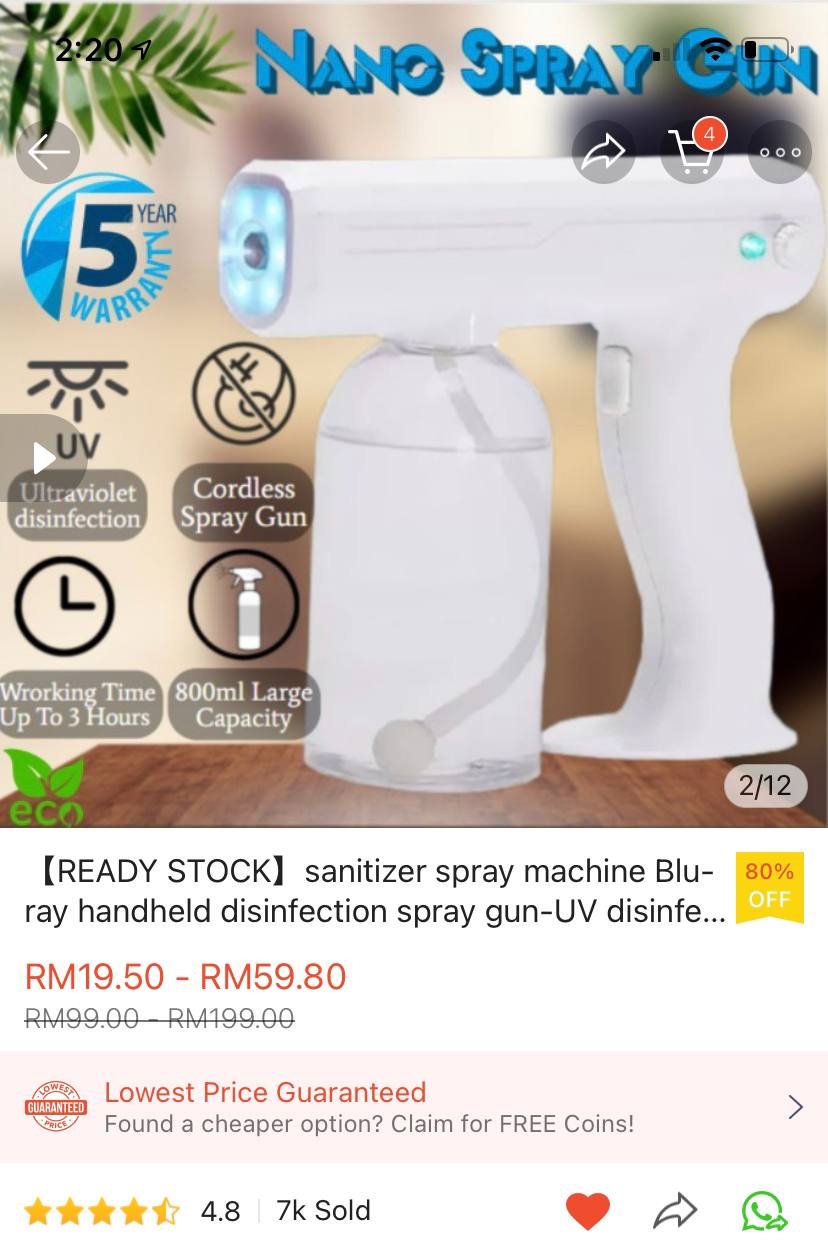 Ambil Langkah BerjagaJaga, Dapatkan 5 Top Selling 'Spray Gun Sanitizer