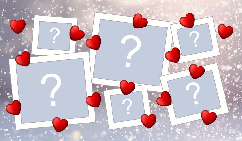 Faça uma linda colagem cheia de corações com 6 fotos do seu album.