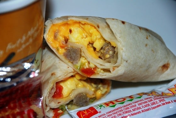 Sausage Burrito from McDonald’s Nurtrition &amp; Price
