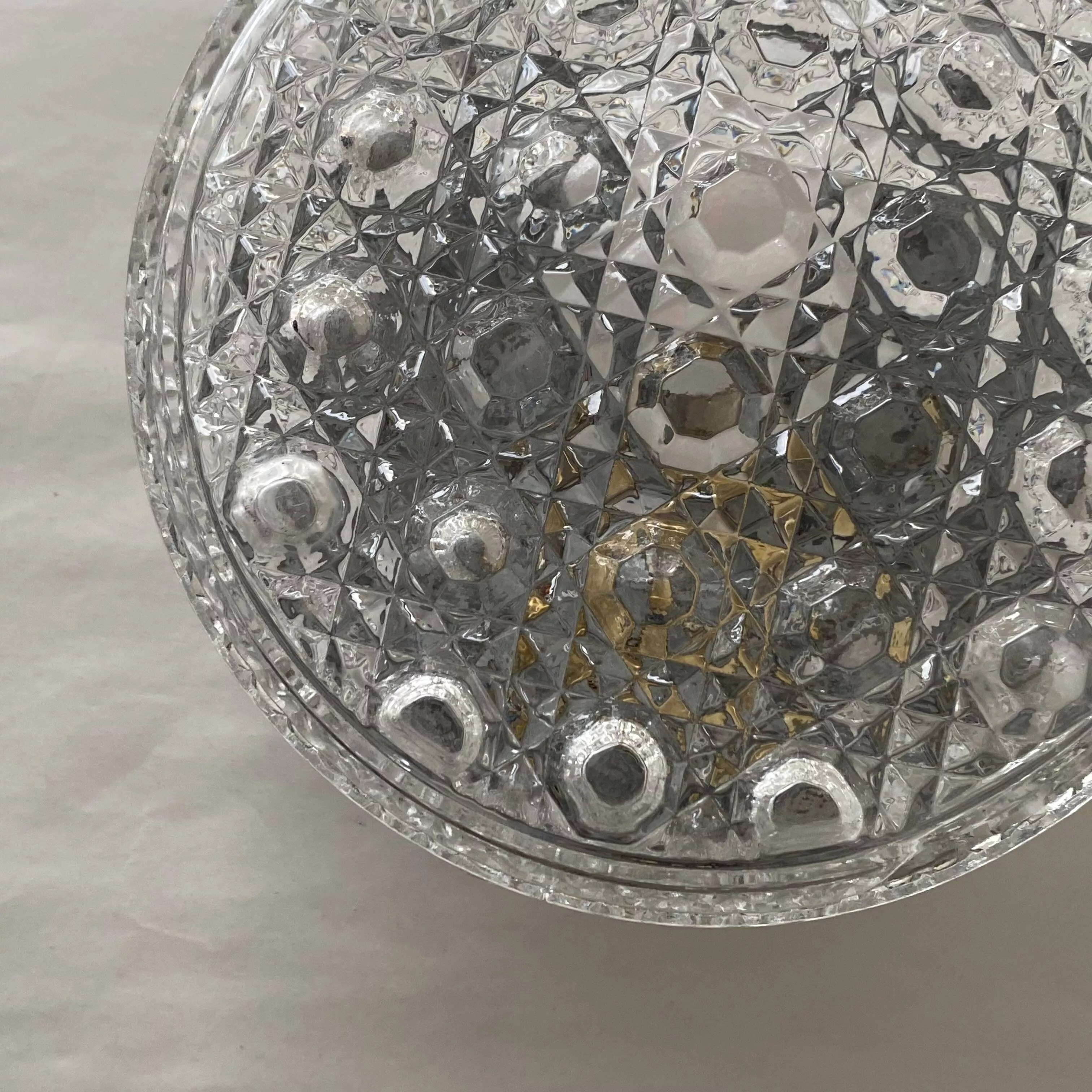 Small wall light ceiling light round glass minimalist porthole 1970